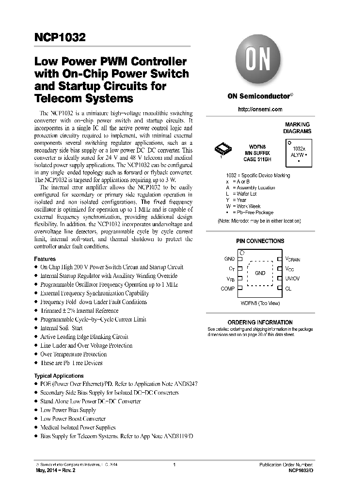 NCP1032_8285576.PDF Datasheet