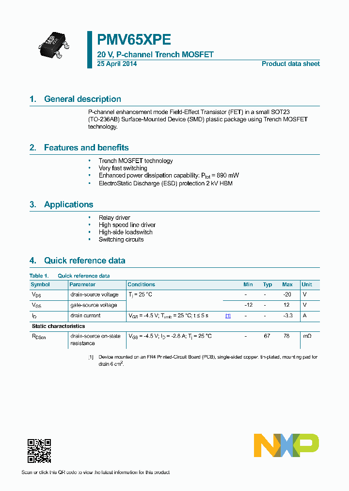 PMV65XPE-15_8285928.PDF Datasheet