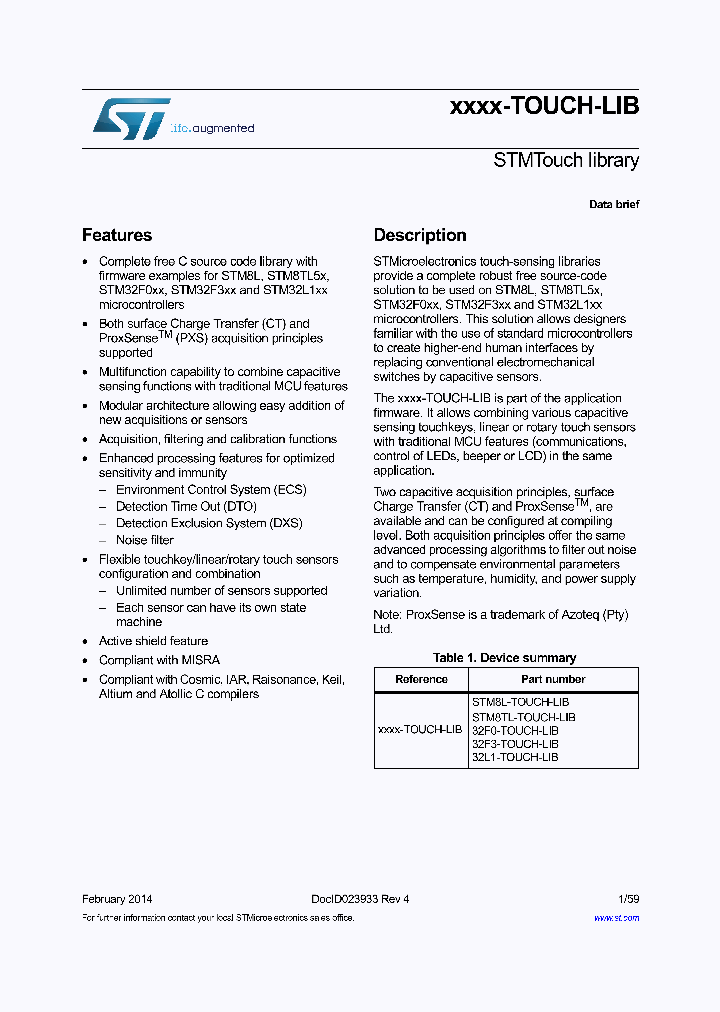 32F0-TOUCH-LIB_8286837.PDF Datasheet