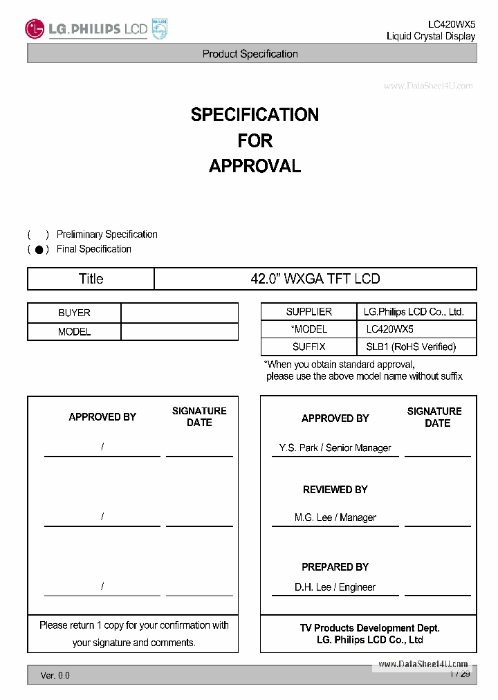 LC420WX5_7899003.PDF Datasheet