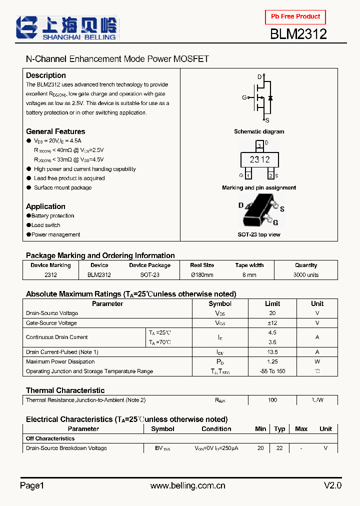 BLM2312_8287045.PDF Datasheet