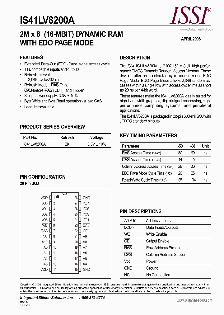 IS41LV8200A_7903878.PDF Datasheet