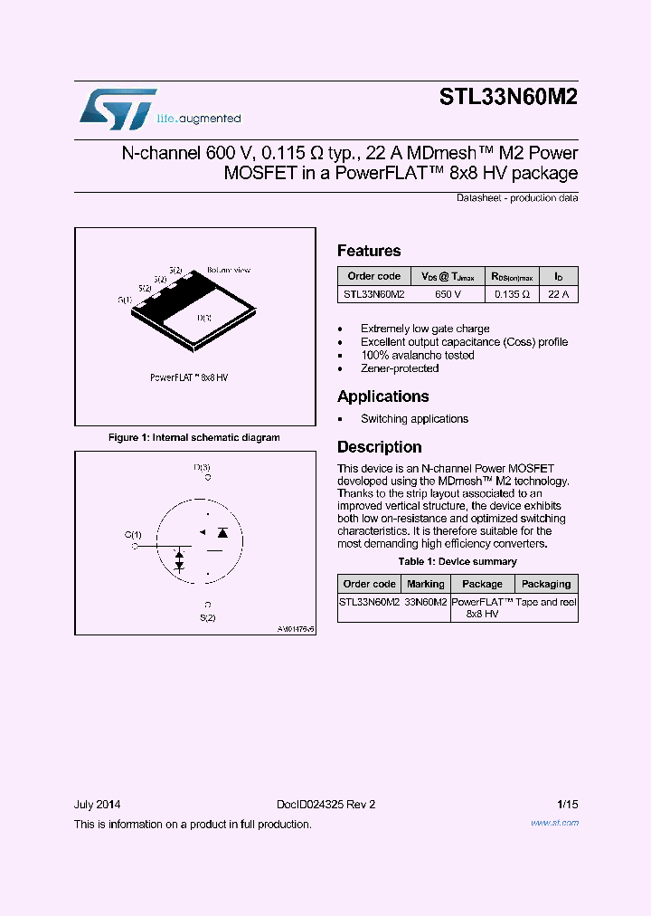 STL33N60M2_8287754.PDF Datasheet
