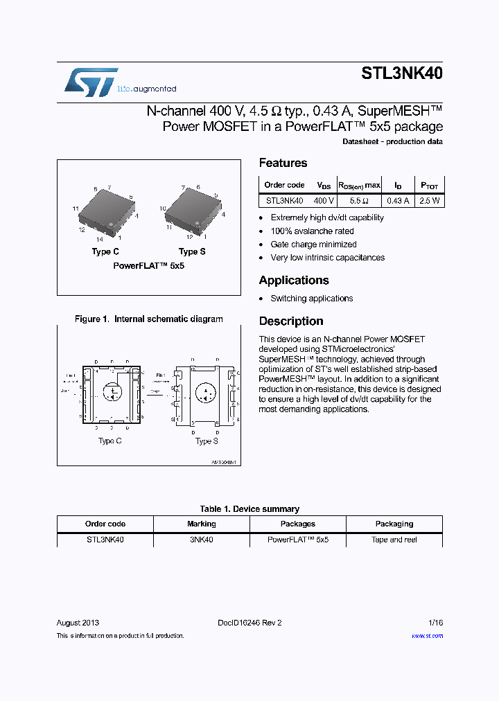 STL3NK40_8287760.PDF Datasheet