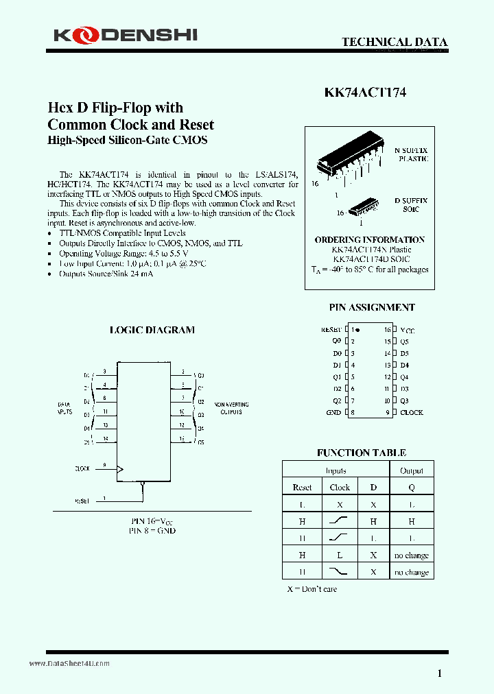 KK74ACT174_7906077.PDF Datasheet