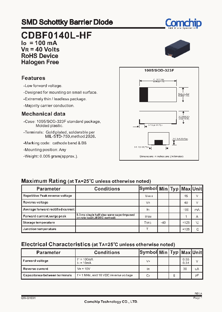 CDBF0140L-HF_8288160.PDF Datasheet