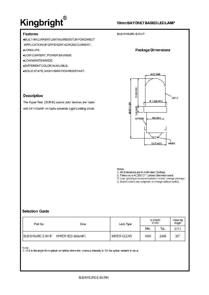BLB101SURC-E-6V-P_8288945.PDF Datasheet