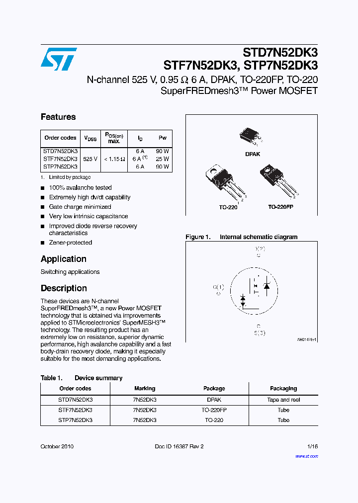 STD7N52DK3_8289083.PDF Datasheet