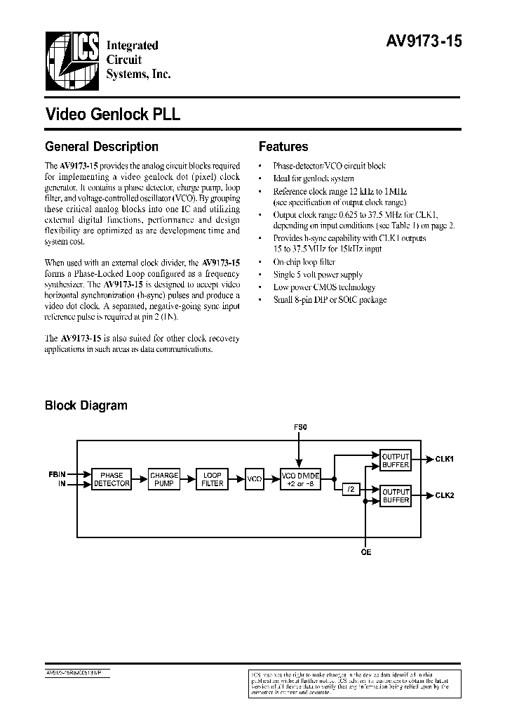 ICS9173-15CN08_8289194.PDF Datasheet