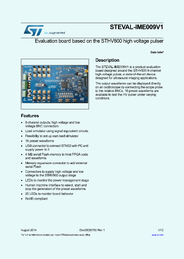 STEVAL-IME009V1_8289532.PDF Datasheet