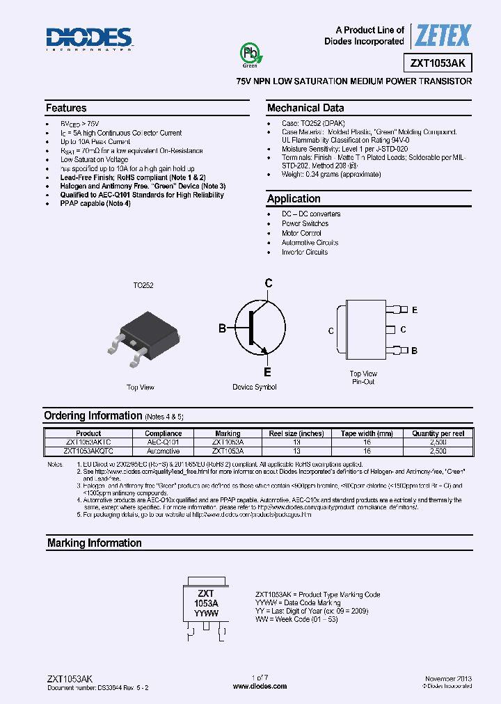 ZXT1053AK-15_8289900.PDF Datasheet