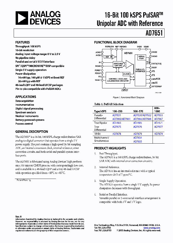AD7651ACPRL_8289885.PDF Datasheet