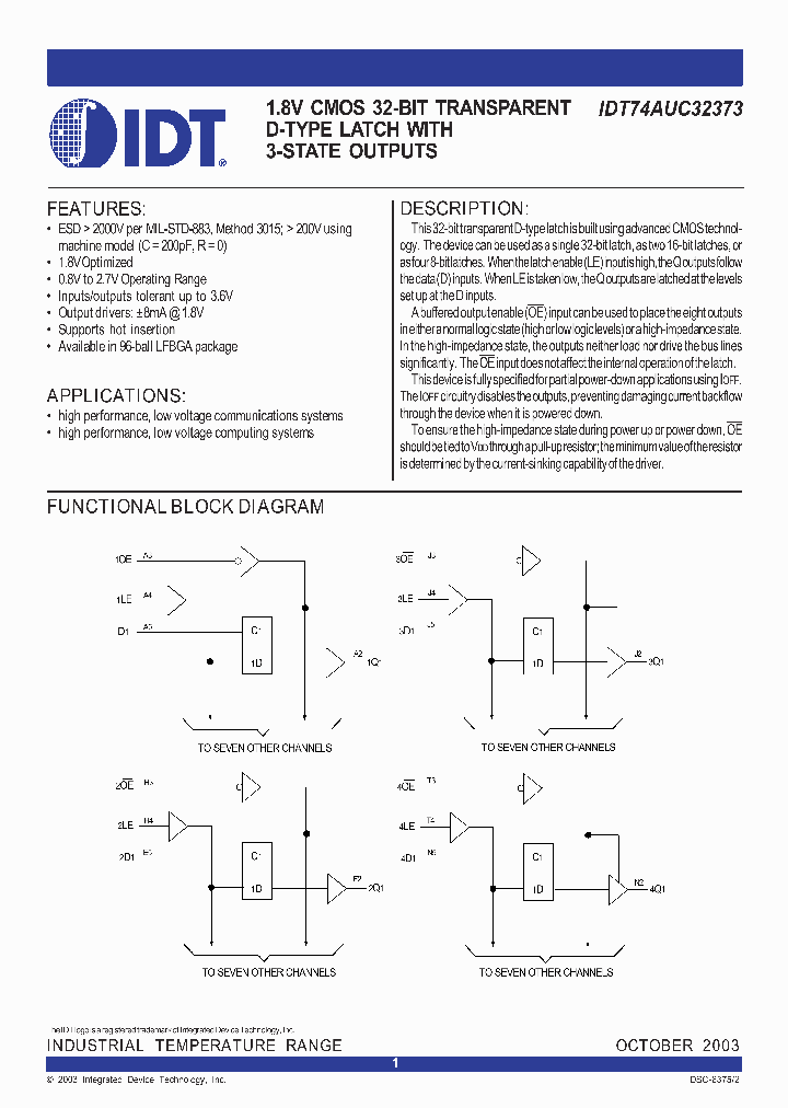 IDT74AUC32373_8290326.PDF Datasheet