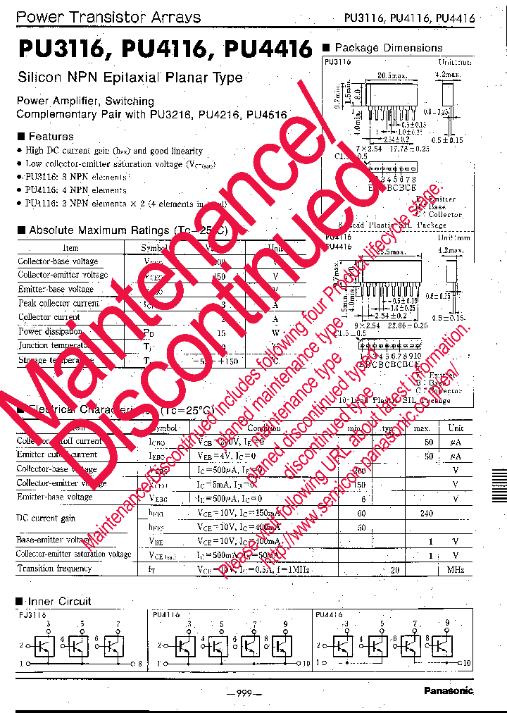 PUA3116_8290635.PDF Datasheet