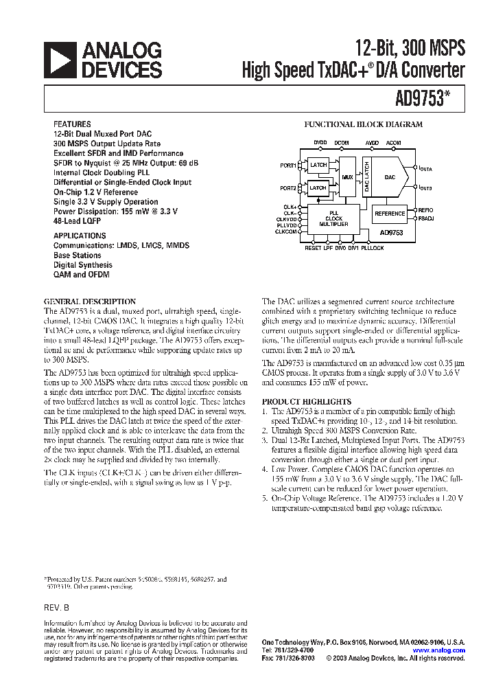 AD9753AST_8290659.PDF Datasheet