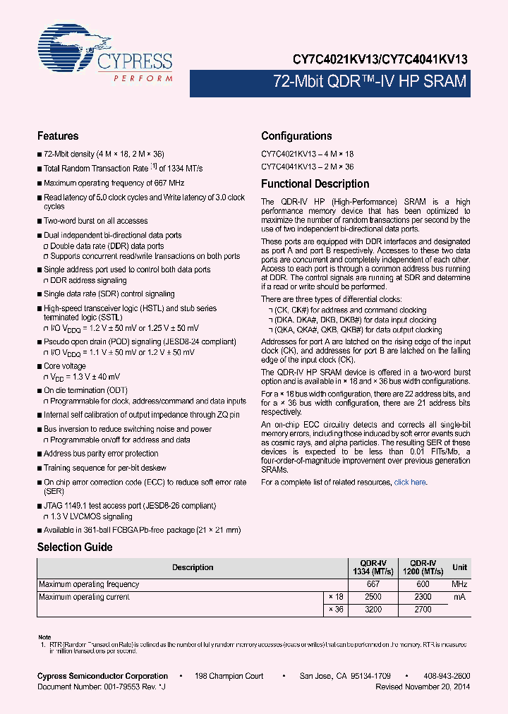 CY7C4021KV13-667FCXC_8290889.PDF Datasheet