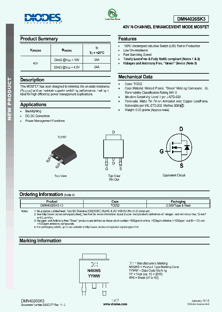 DMN4026SK3-15_8291143.PDF Datasheet