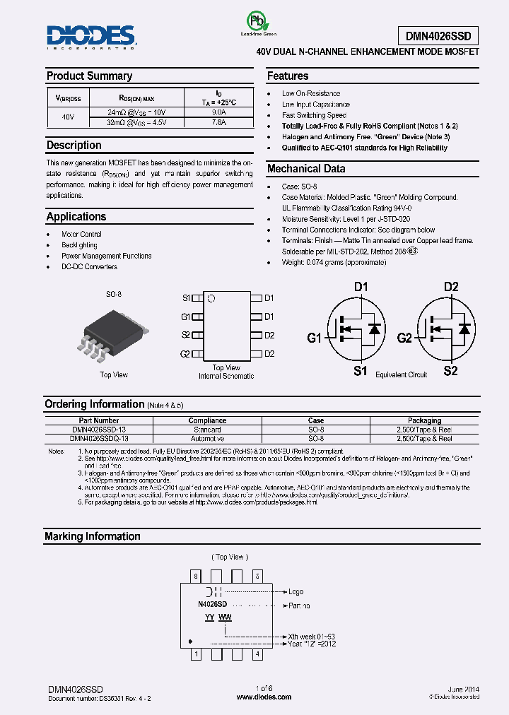 DMN4026SSD-13_8291144.PDF Datasheet