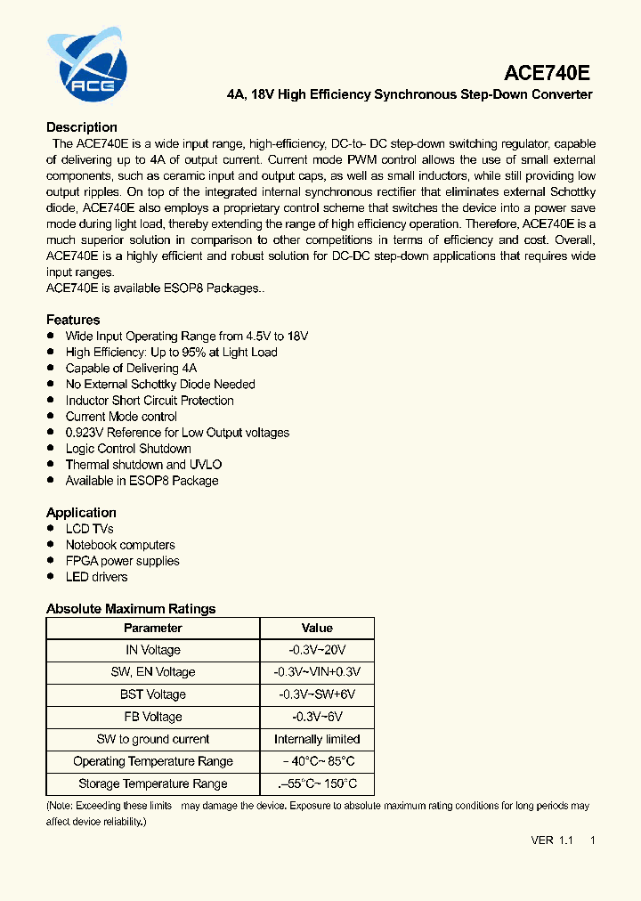 ACE740E_8291179.PDF Datasheet