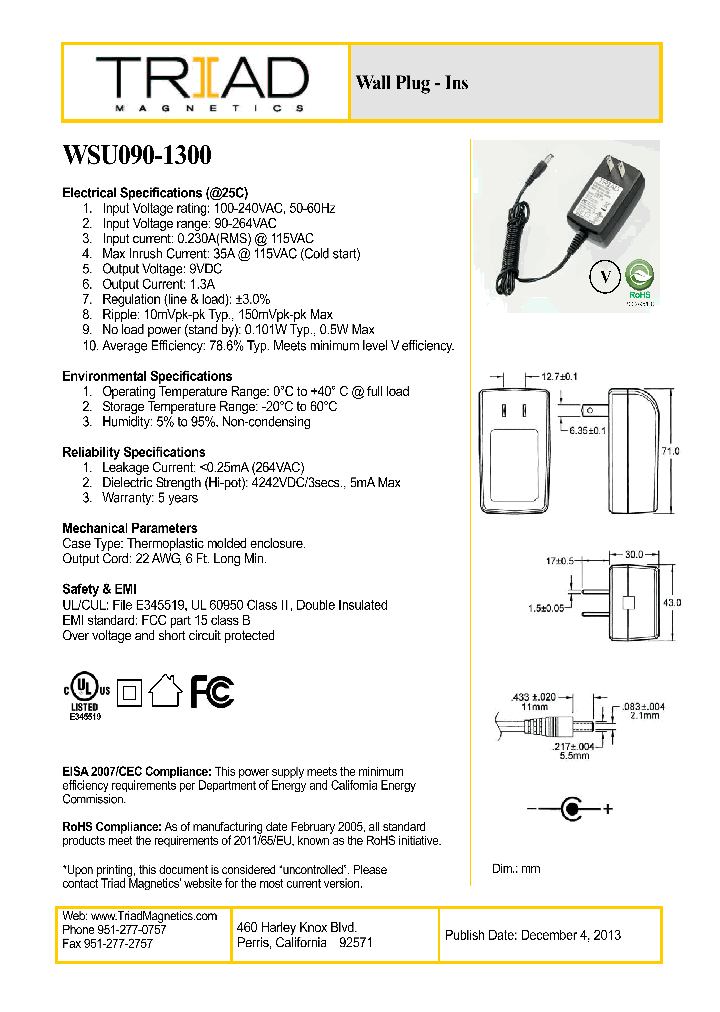 WSU090-1300_8291347.PDF Datasheet