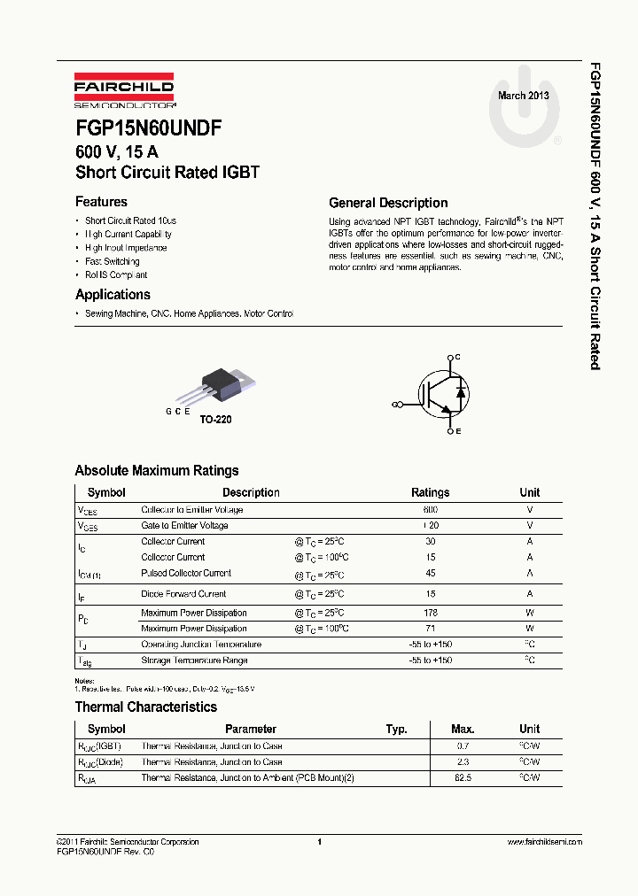 FGP15N60UNDF_8291585.PDF Datasheet