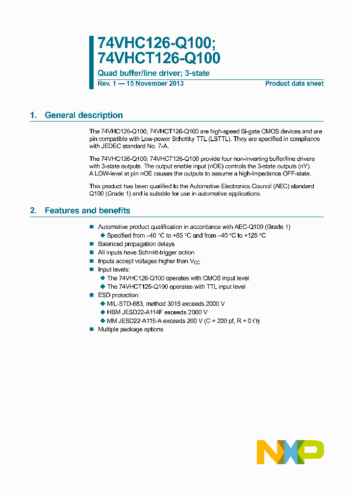 74VHC126PW-Q100_8291503.PDF Datasheet