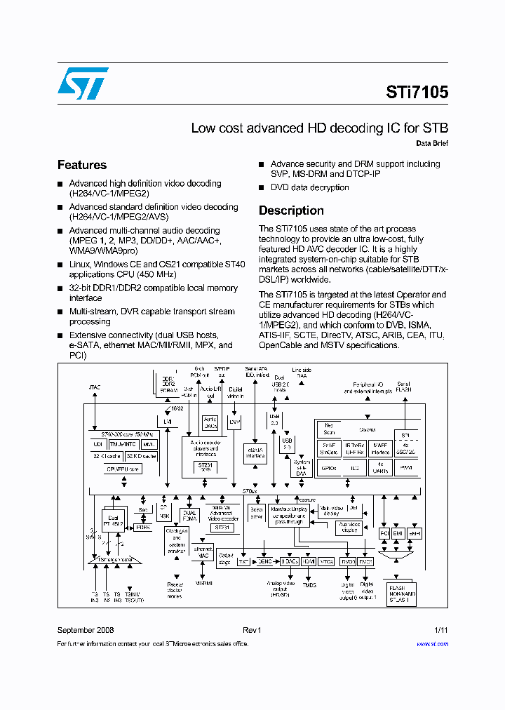 STI7105-BUD_8292592.PDF Datasheet