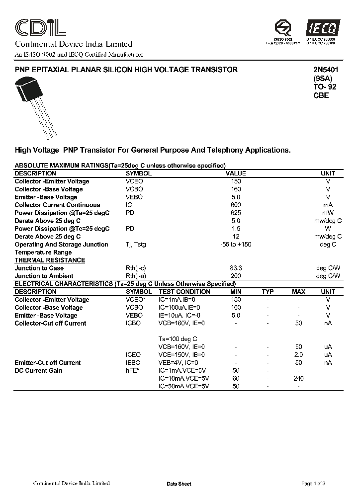 2N5401SAM_8292664.PDF Datasheet