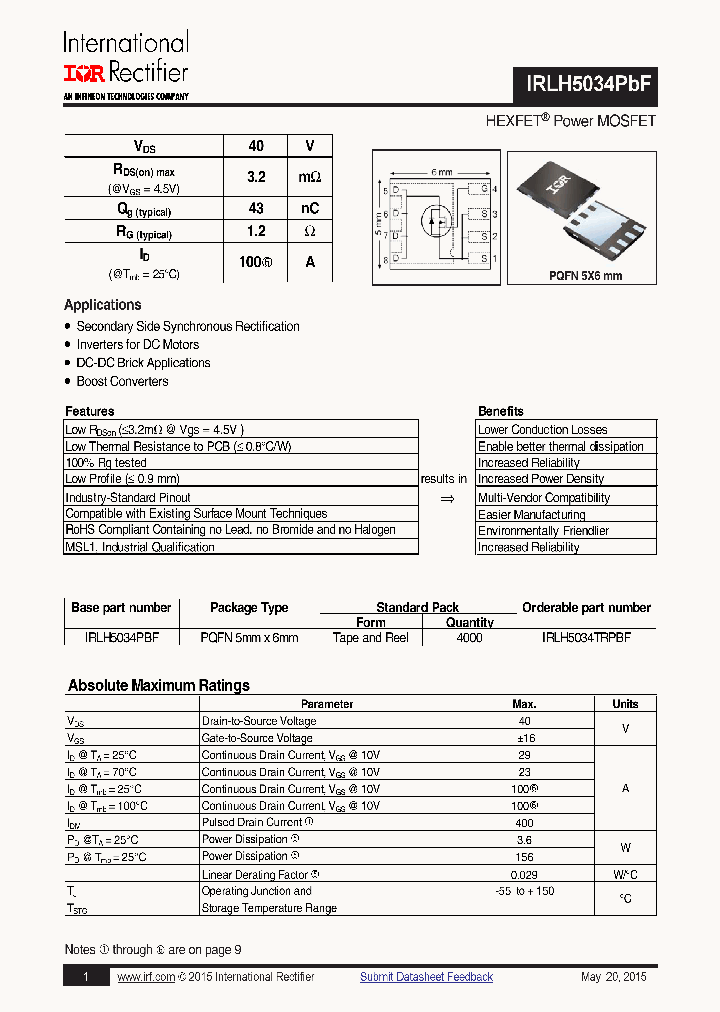 IRLH5034PBF-15_8293001.PDF Datasheet
