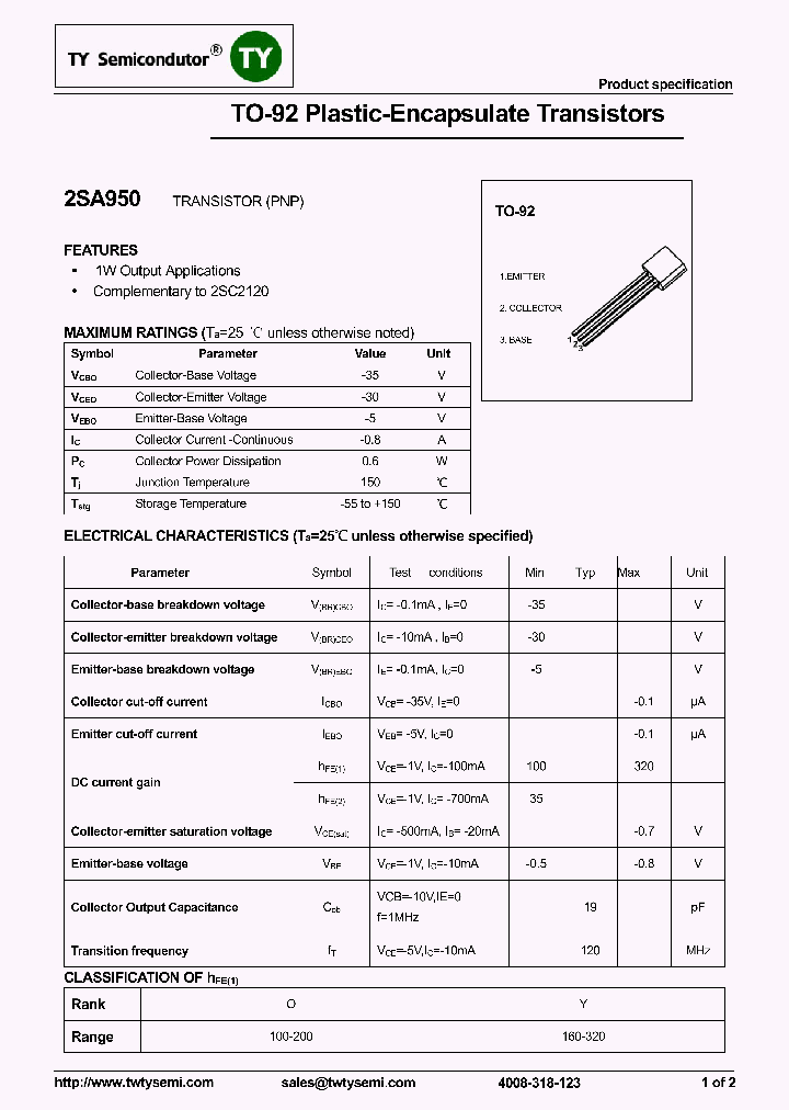 2SA950_8293056.PDF Datasheet