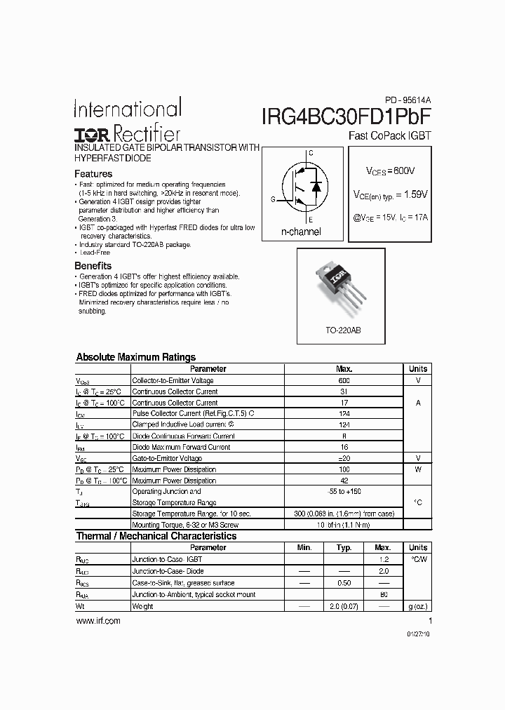 IRG4BC30FD1PBF_8293216.PDF Datasheet