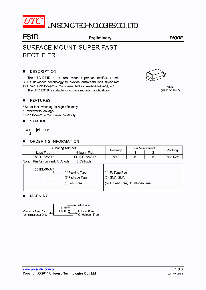 ES1DG-SMA-R_8293508.PDF Datasheet