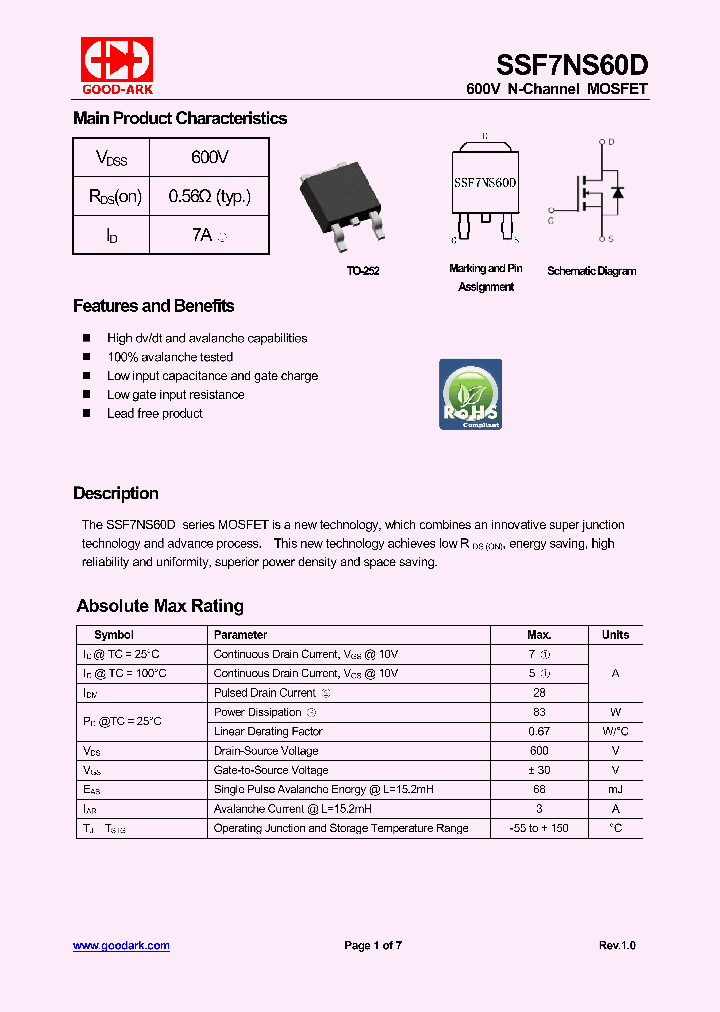 SSF7NS60D-15_8293633.PDF Datasheet