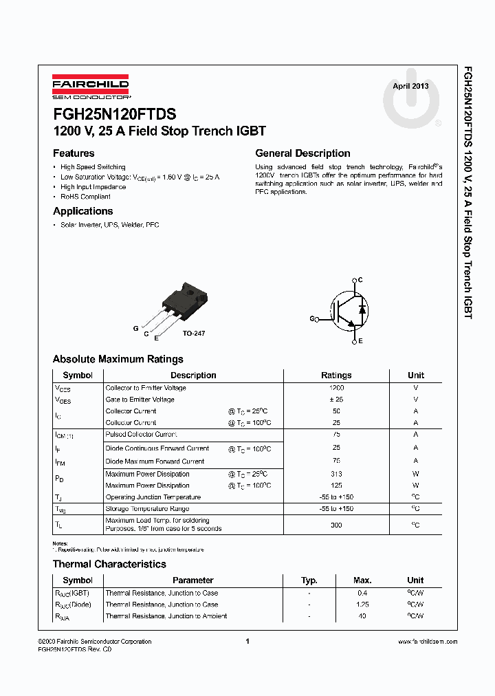 FGH25N120FTDS_8293965.PDF Datasheet