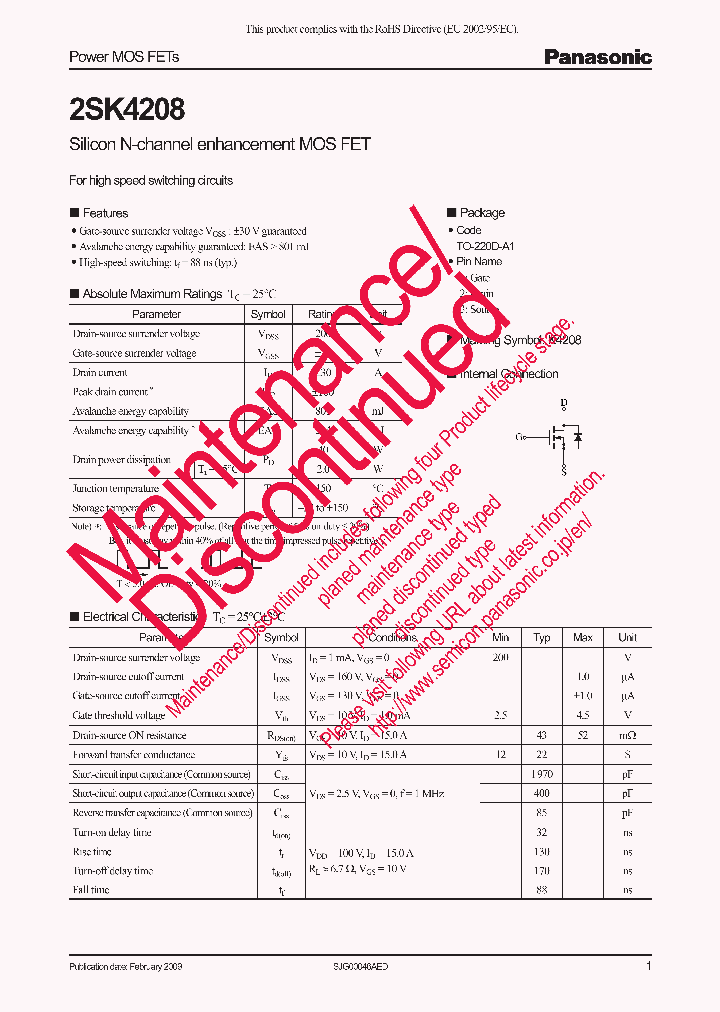 2SK4208_8294360.PDF Datasheet