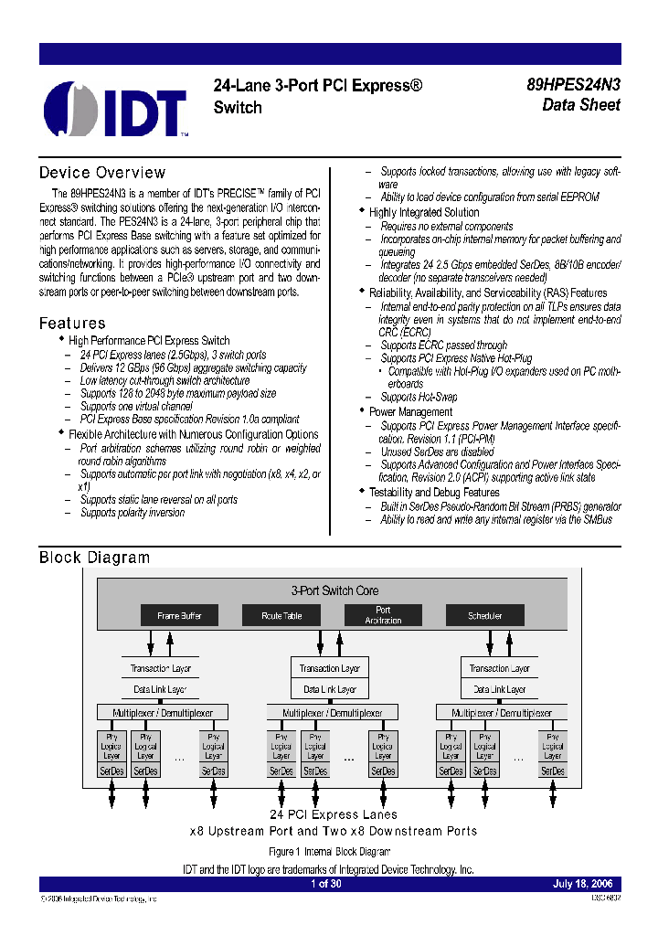 89HPES24N3_8294292.PDF Datasheet