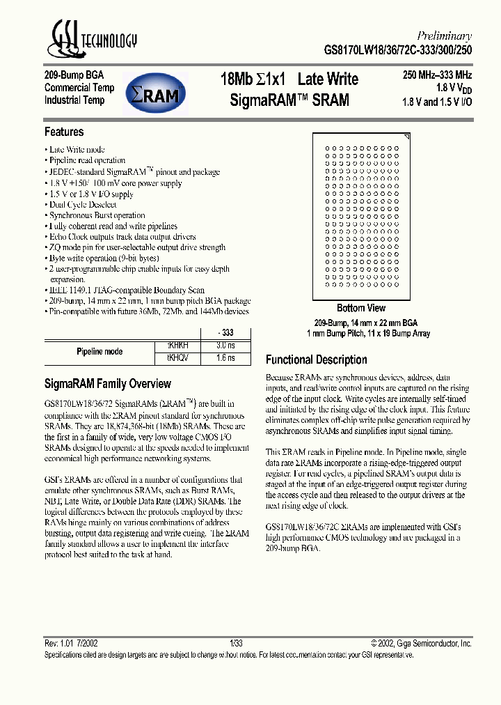 GS8170LW36C-333_8294640.PDF Datasheet