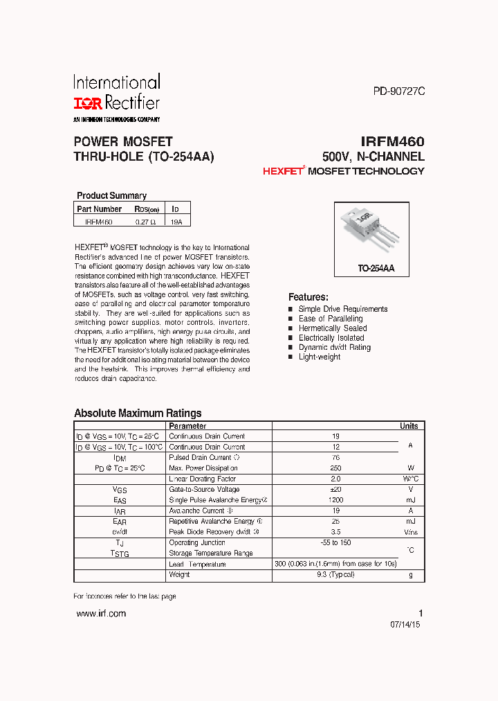 IRFM460-15_8295150.PDF Datasheet