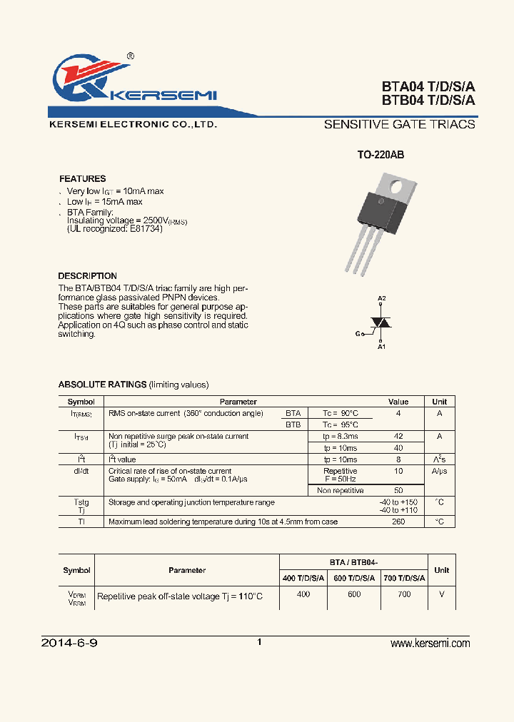 BTB04-600_8295367.PDF Datasheet