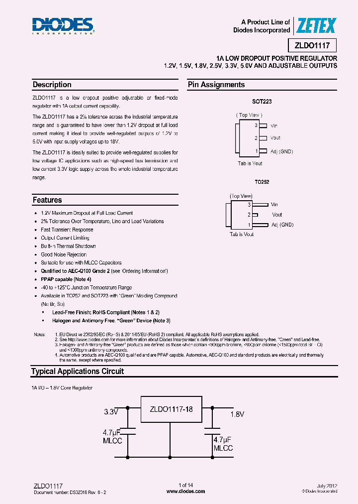 ZLDO1117QG12TA_8295919.PDF Datasheet