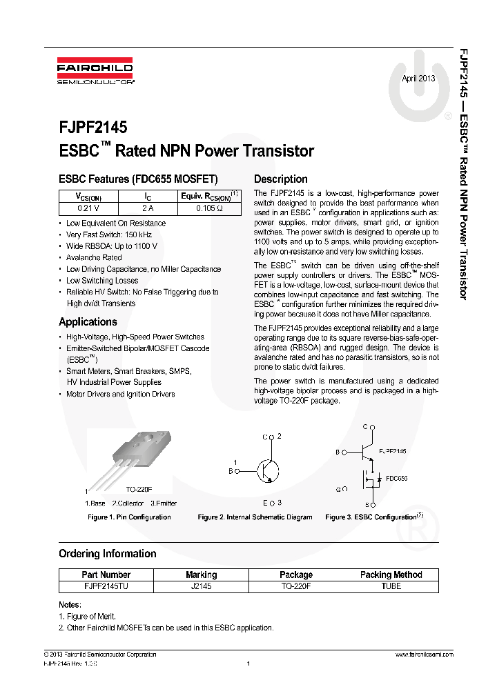 FJPF2145_8296306.PDF Datasheet