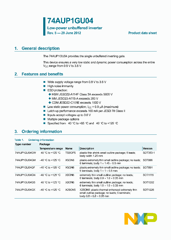 74AUP1GU04GX_8296409.PDF Datasheet