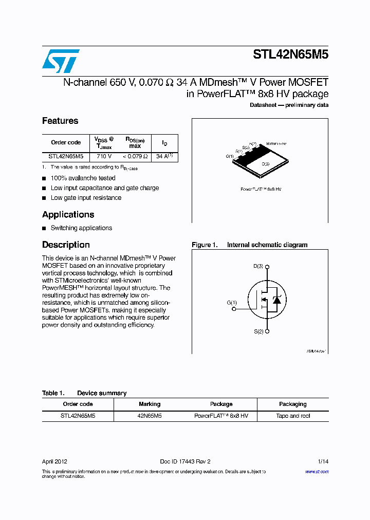 STL42N65M5_8296921.PDF Datasheet