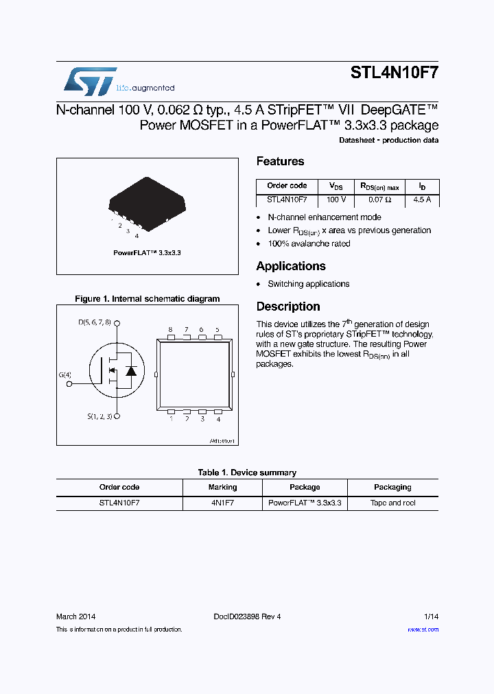 STL4N10F7_8296924.PDF Datasheet