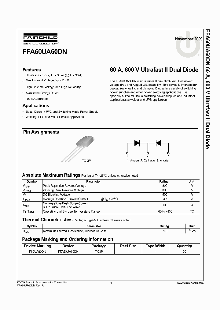 FFA60UA60DN_8297049.PDF Datasheet
