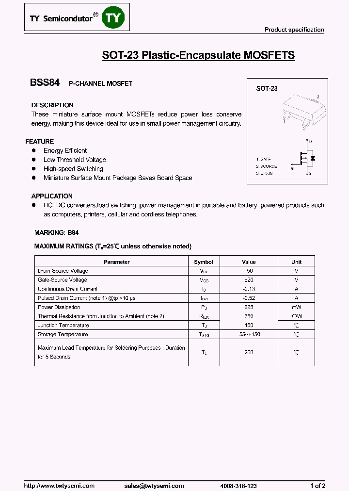 BSS84_8297237.PDF Datasheet