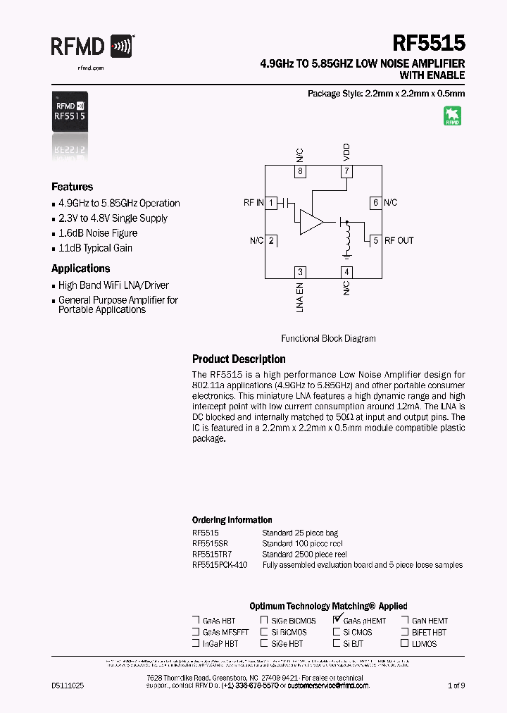 RF5515PCK-410_8298462.PDF Datasheet