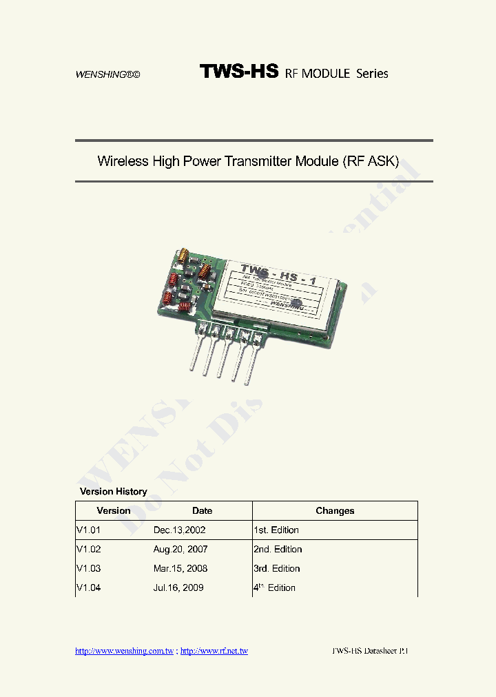 TWS-HS_8299091.PDF Datasheet