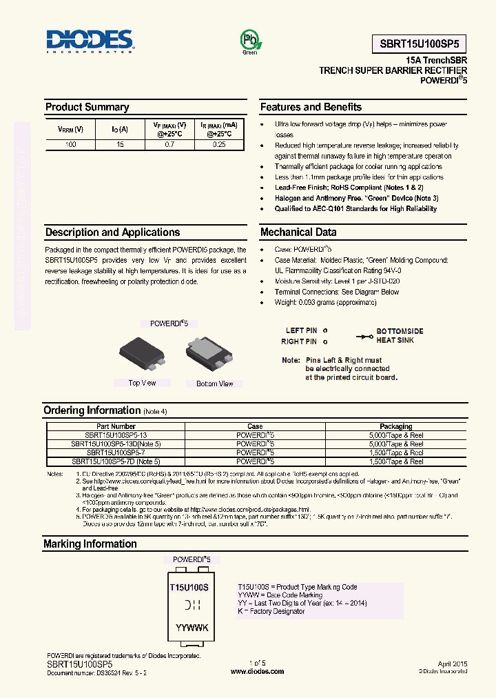 SBRT15U100SP5-13_8300048.PDF Datasheet