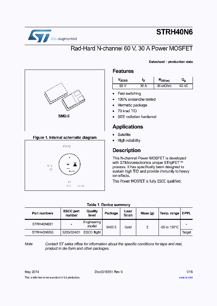 STRH40N6S1_8300167.PDF Datasheet